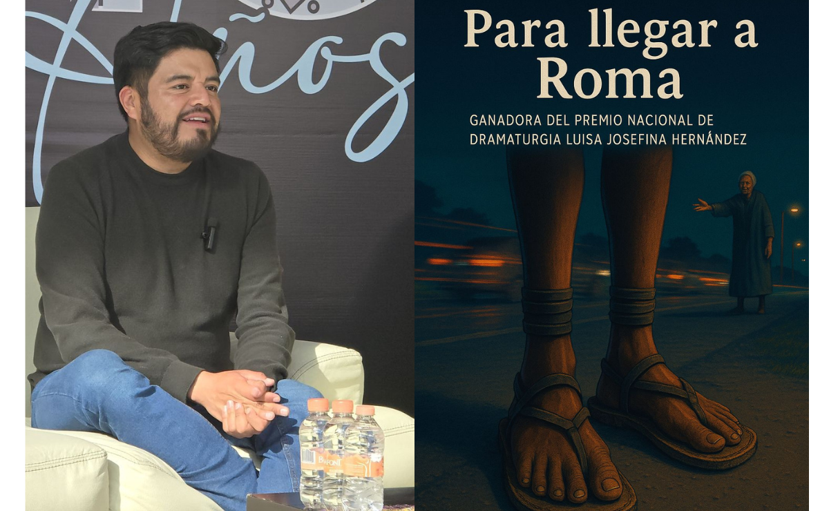 El dramaturgo toluqueño Alexis Casas Eleno ganó el Premio Bellas Artes ‘Luisa Josefina Hernández 2025’ por su obra "Para llegar a Roma". Foto: Especial
