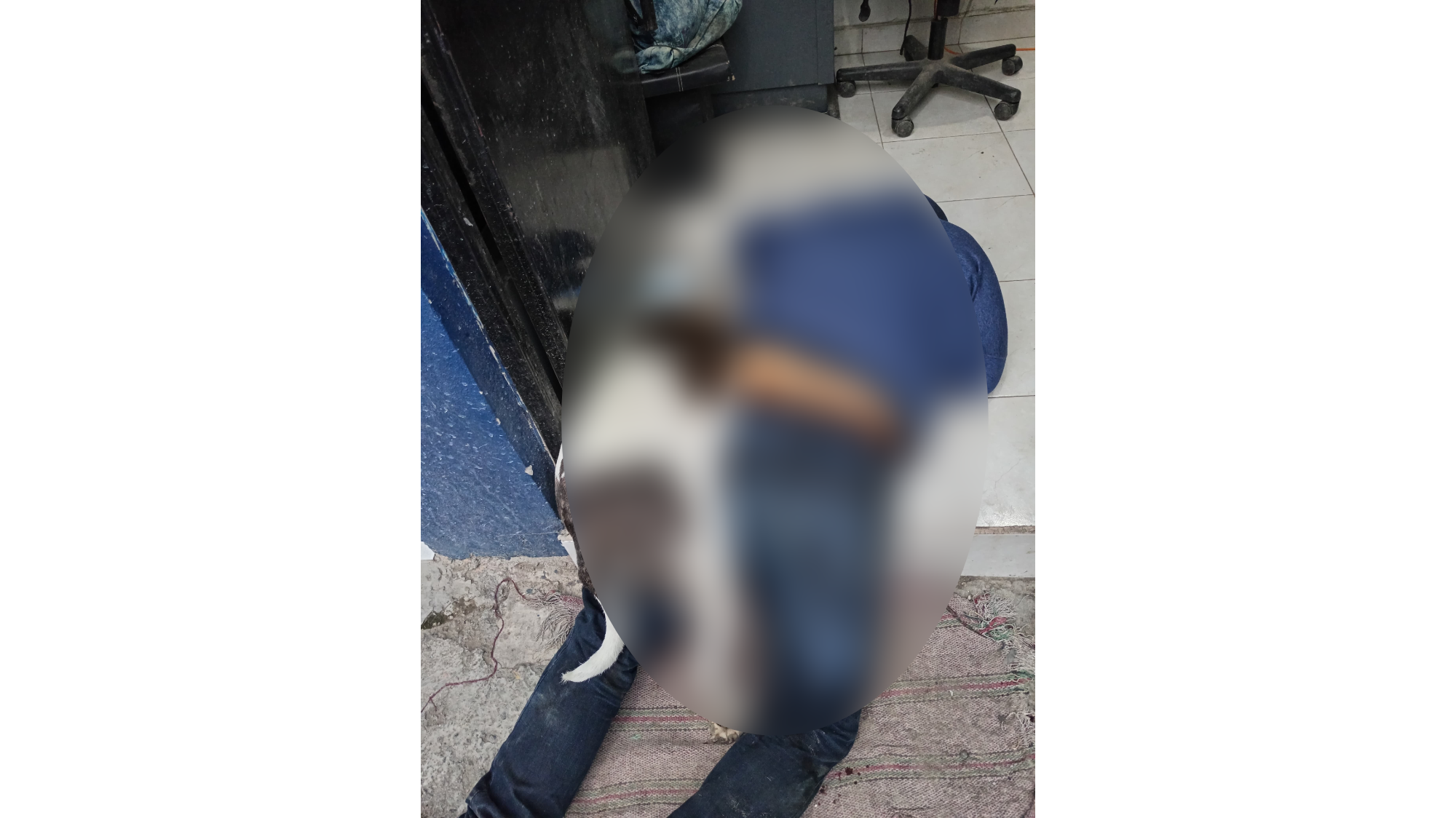 En el lugar quedaron los cuerpos sin vida de dos trabajadores de la gasera y perro. Foto: Especial