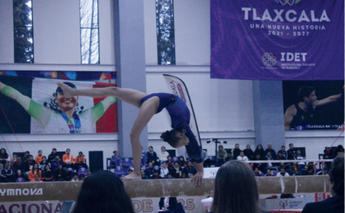 Una presea dorada obtenida dentro del certamen nacional, provino del equipo junior de gimnasia artística / Foto: Especial