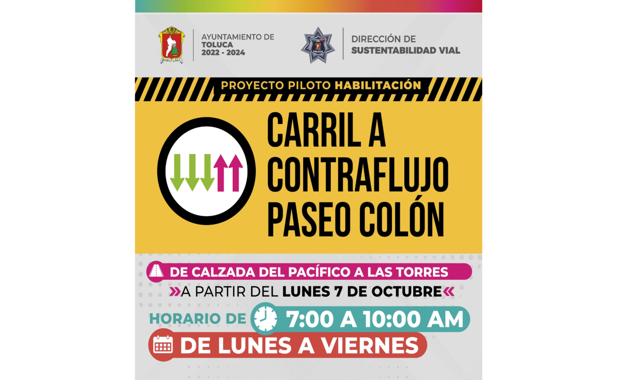 De lunes a viernes de 7:00 a 10:00 horas, se busca descongestionar el tránsito en las calles Vasco de Quiroga y Jesús Carranza. Foto: Especial.