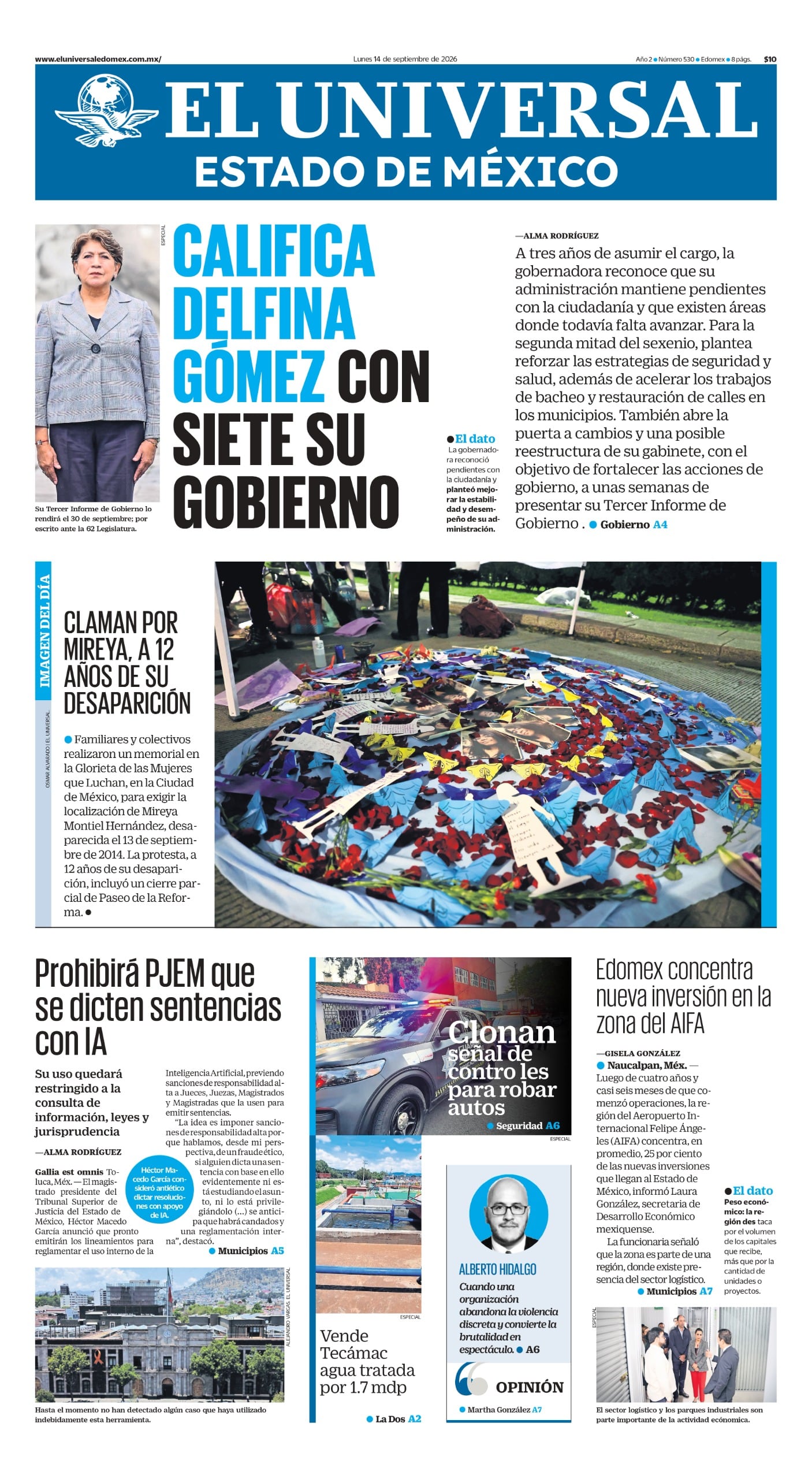 Portada 14 de septiembre de 2026