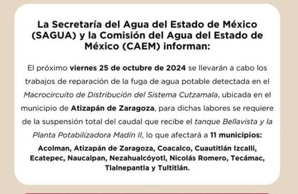 El anuncio fue publicado en redes sociales. Foto Especial