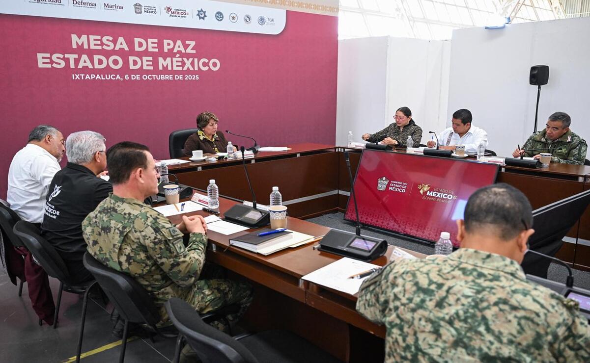 Mesa de Paz, encabezada por la gobernadora del Estado de México, Delfina Gómez Álvarez / Foto Especial