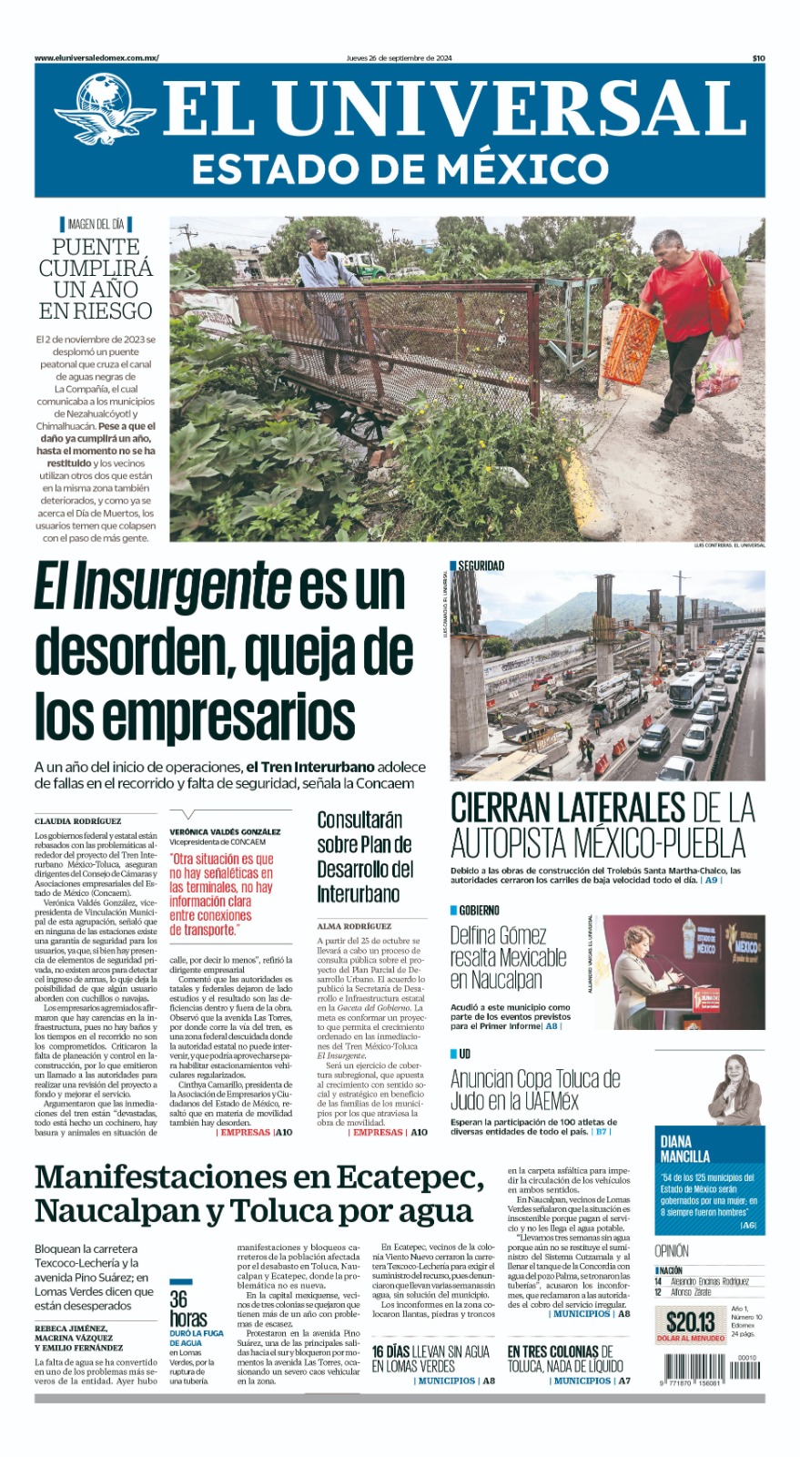 Portada 26 septiembre 2024