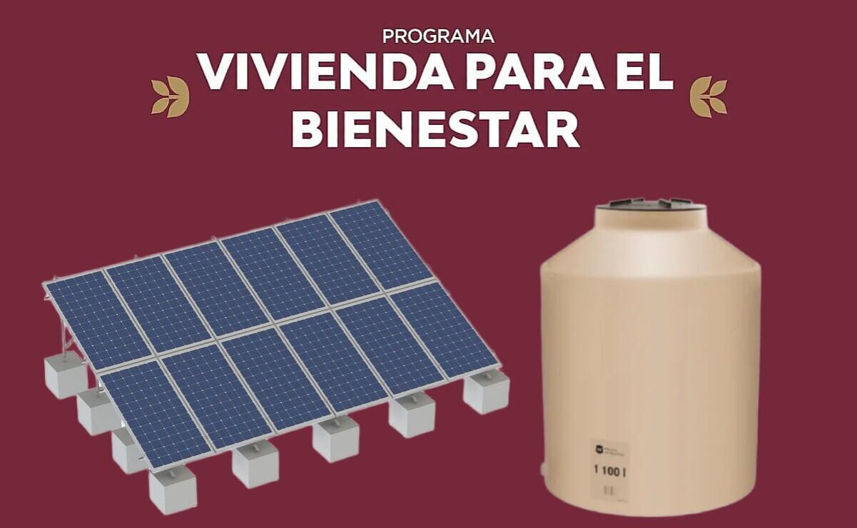 El programa "Vivienda para el Bienestar" sigue promoviendo el acceso a materiales de construcción gratuitos como tinacos, paneles solares o material para construcción. Foto: Especial