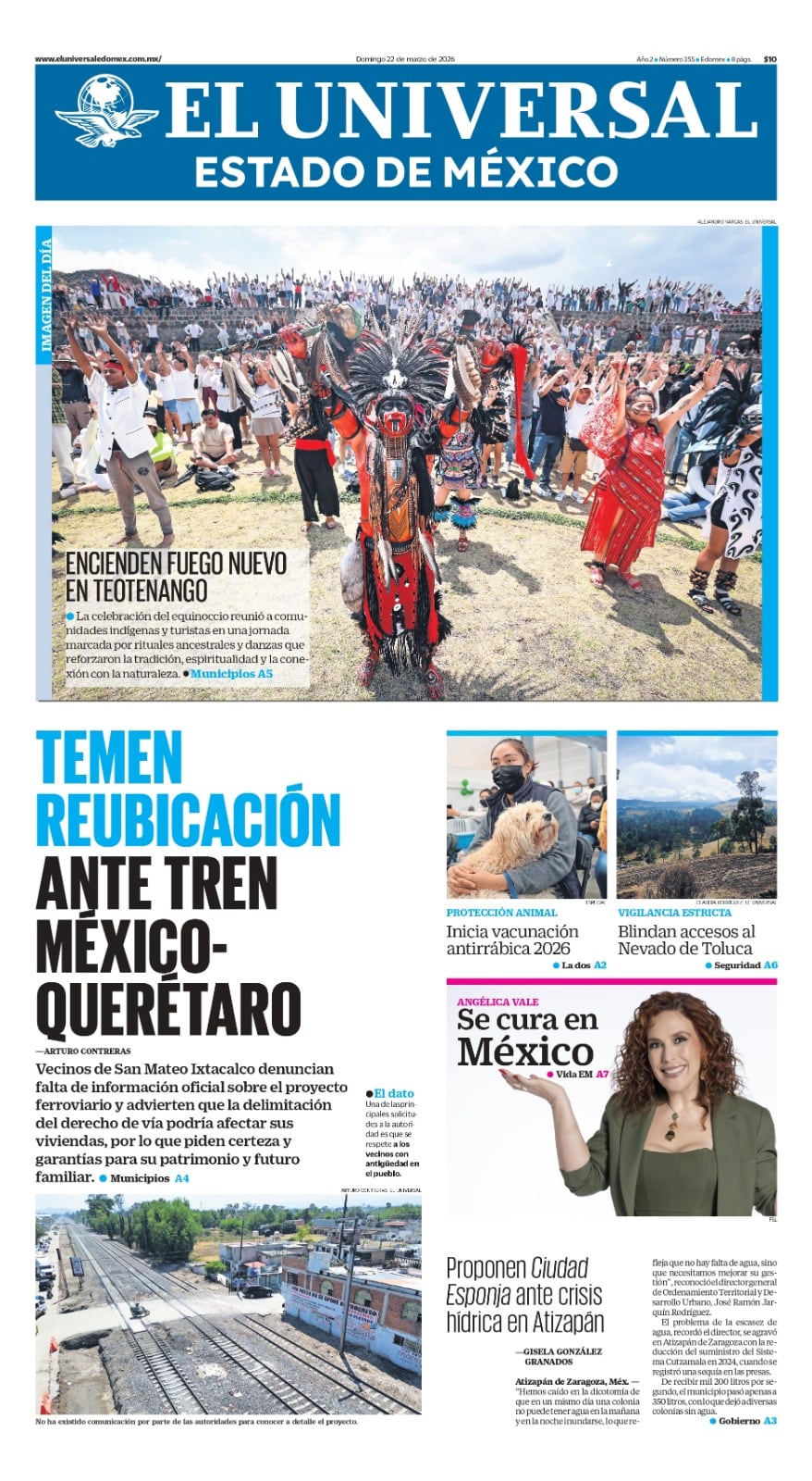 Portada del 22 de marzo