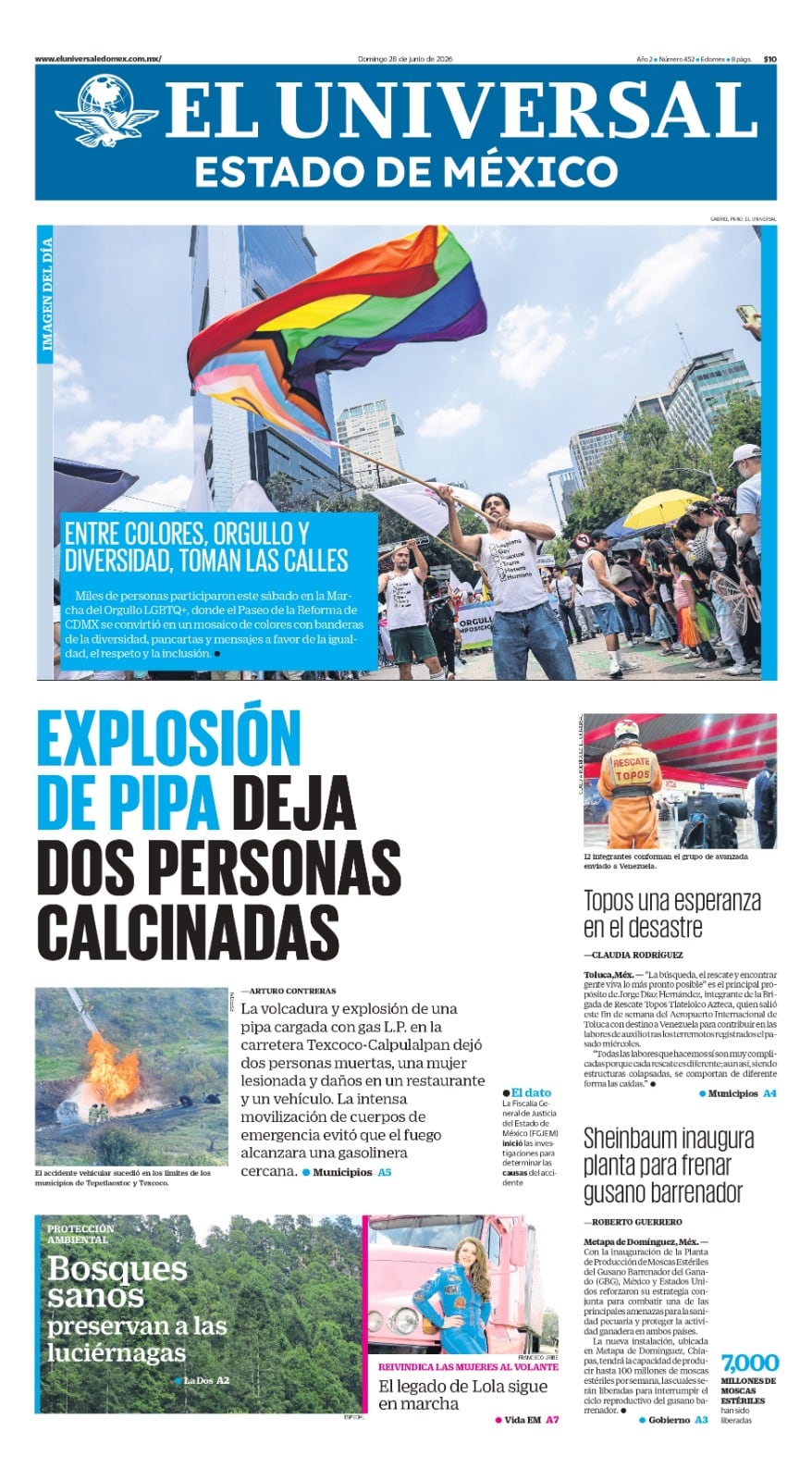 Portada del 28 de junio