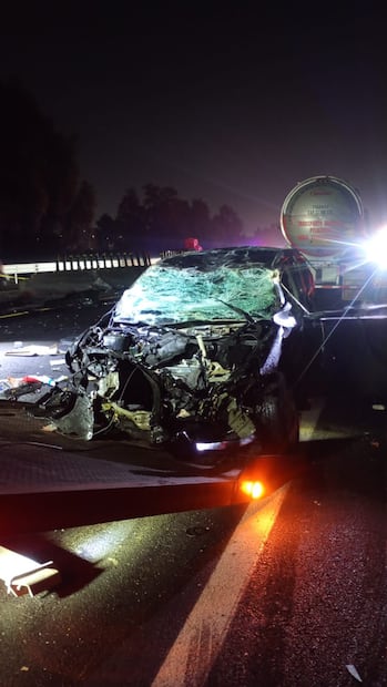 La concesionaria del Circuito Exterior Mexiquense alertó a los conductores a extremar precauciones porque en una amplia zona se presentan bancos de niebla que impiden una buena visibilidad. Foto: especial