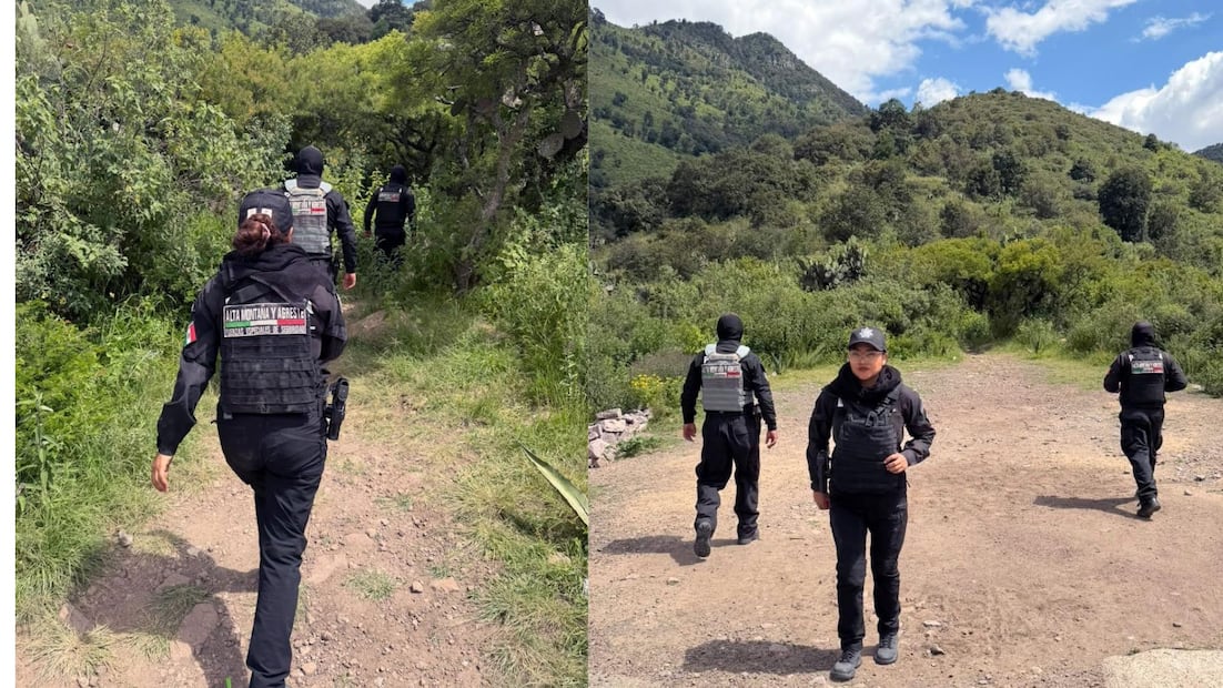 Elementos de Alta Montaña y Agreste participaron en la búsqueda de los siete excursionistas. Foto especial