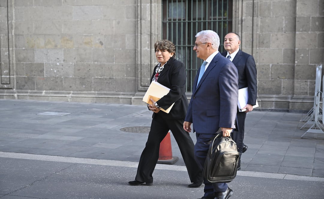 Delfina Gómez acudió a la reunión del gabinete de seguridad encabezada por la presidenta Claudia Sheinbaum. Foto: Especial