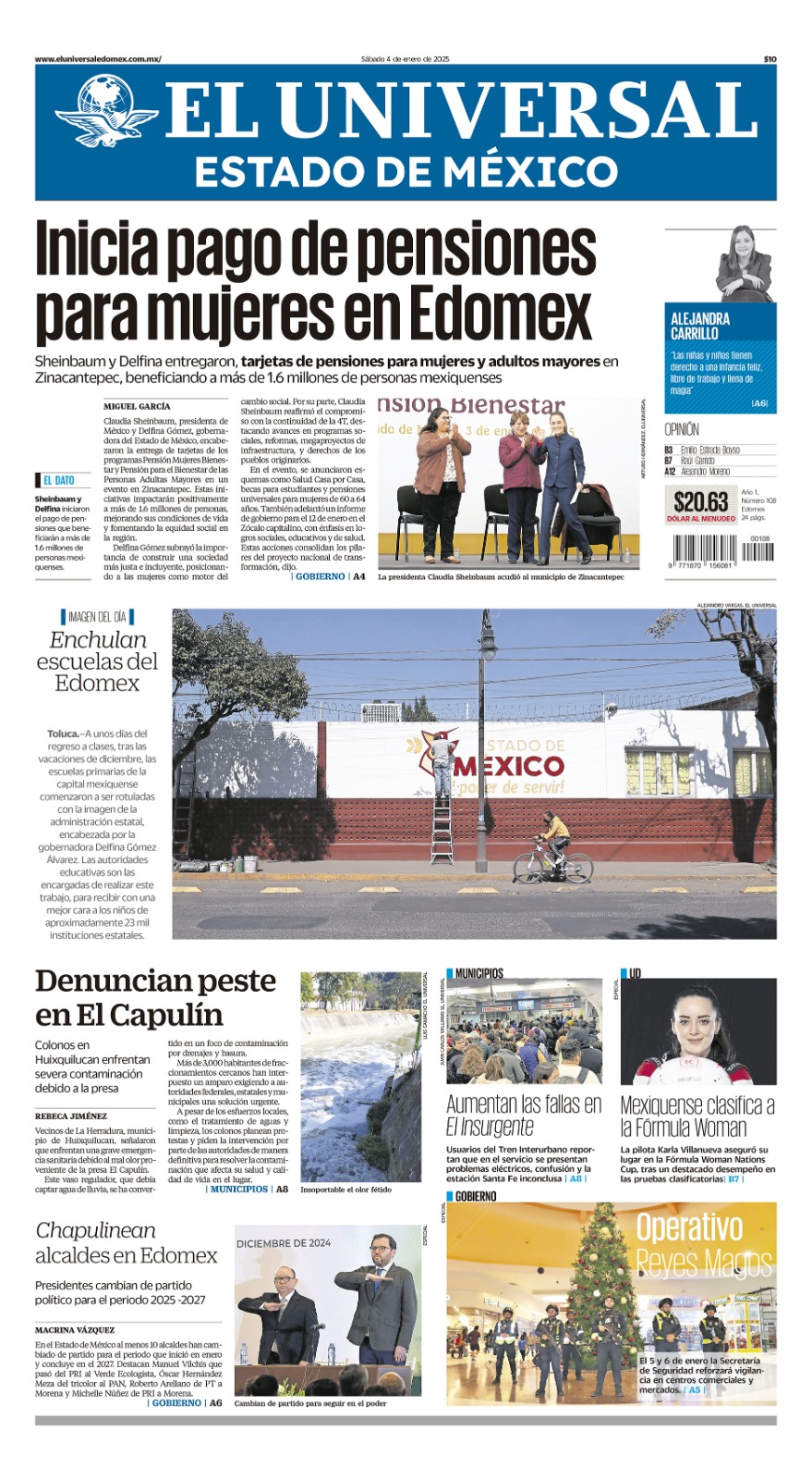 Portada Edomex 4 de enero de 2025