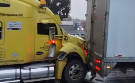 Choque múltiple genera carga vehicular en la México-Querétaro