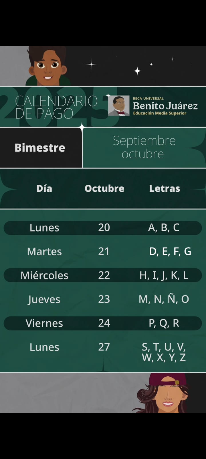 Calendario de pagos Beca Benito Juárez / Foto Especial