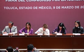 Edomex firma compromiso histórico por la igualdad; Delfina Gómez encabeza el pacto con los 125 municipios
