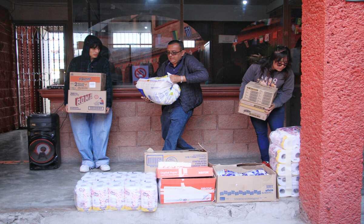 Se entregaron víveres a los migrantes / Foto: Especial