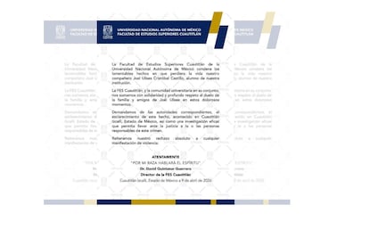 Alumno de la UNAM muere baleado en Cuautitlán Izcalli tras presunto asalto