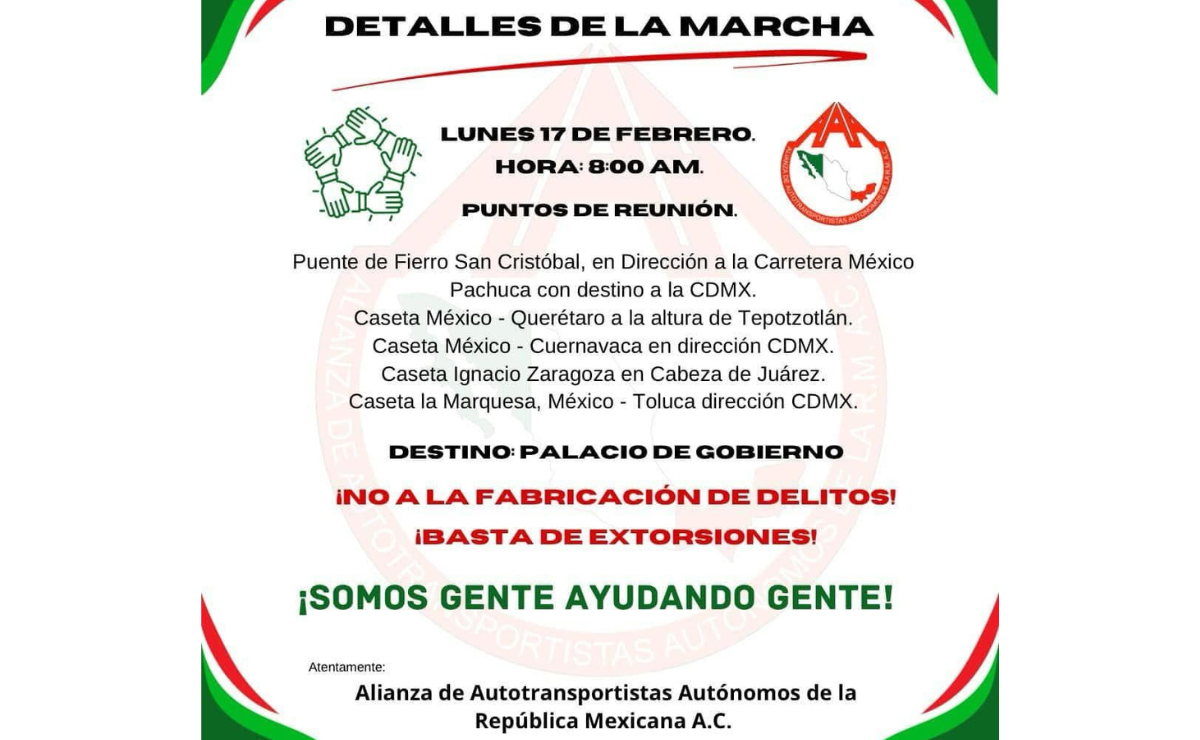 Ecatepec alza la voz contra los abusos. La megamarcha del lunes podría paralizar la CDMX. Foto: Especial
