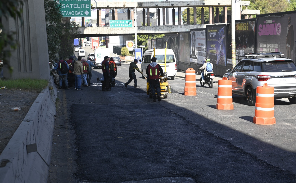La reparación de baches en Naucalpan busca mejorar la seguridad vial para conductores y peatones / Foto: Especial