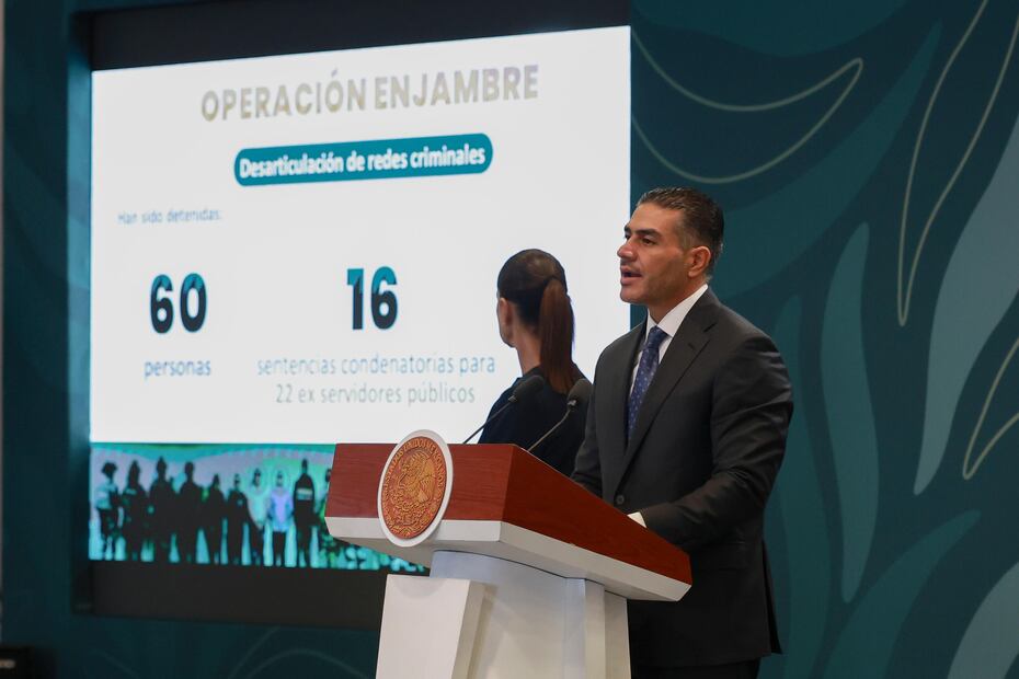 Omar García, dio a conocer algunos resultados obtenidos con la implementación de operativos como ‘Enjambre". Foto: Alejandro Vargas/ El Universal