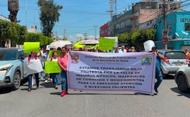 Trabajadores del sector salud protestaron en Cuautitlán