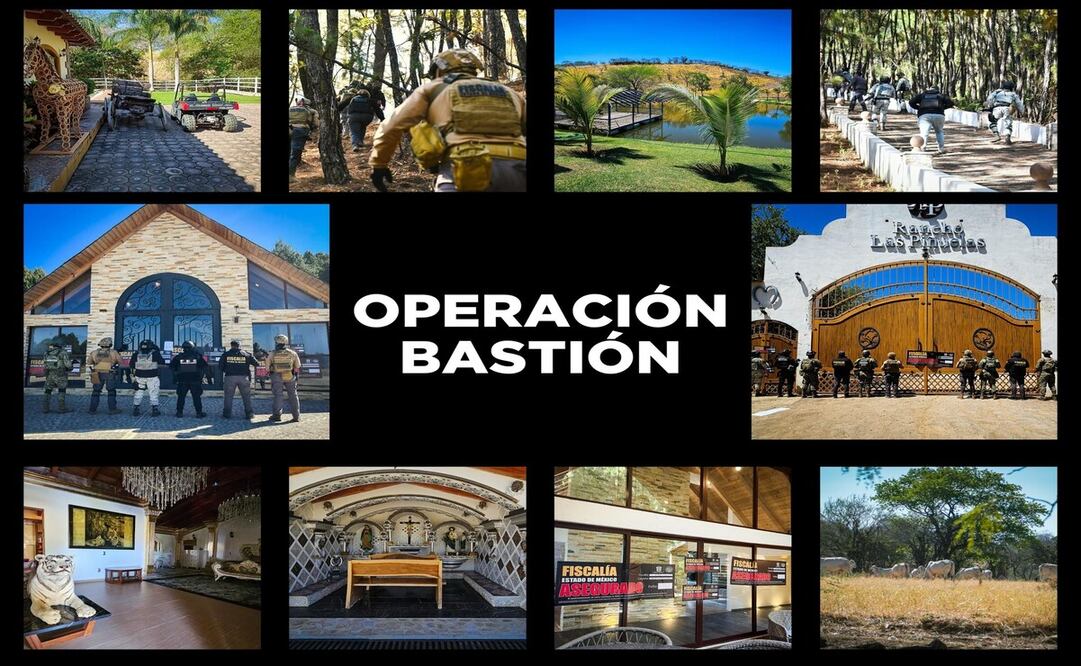 21 inmuebles fueron cateados en el Edomex como parte de la Operación Bastión. Foto: @FiscaliaEdomex / X