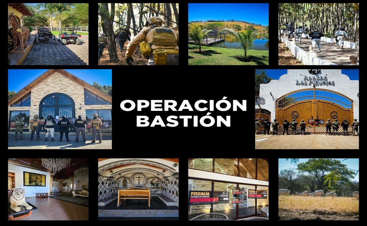 21 inmuebles fueron cateados en el Edomex como parte de la Operación Bastión. Foto: @FiscaliaEdomex / X