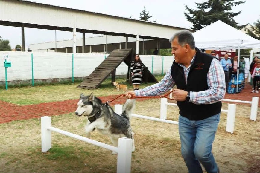 El Parque Canino de Atlacomulco fue reinaugurado para ofrecer un espacio seguro a mascotas. Foto Especial