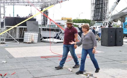 Delfina Gómez en Neza: Visita a heridos y supervisa zona tras caída de domo