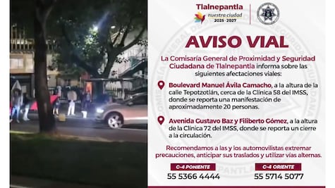 Trabajadores del IMSS bloquean Periférico Norte y Gustavo Baz exigiendo “salario justo”