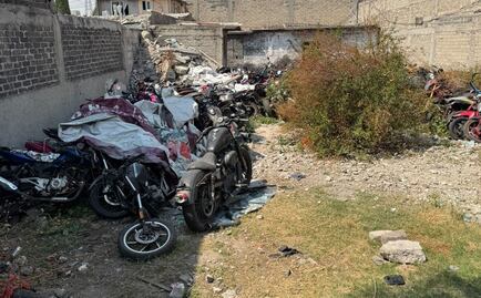 Hallan 200 motos robadas y con alteraciones en predio de Ecatepec