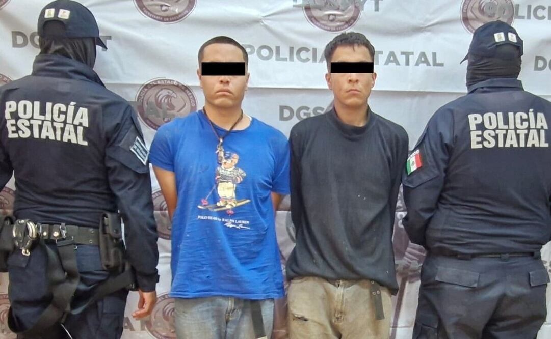Luis “N” de 28 y Gabriel “N” de 24 años fueron detenidos por probables delitos contra la salud y el correcto funcionamiento de la seguridad pública. Foto: Especial
