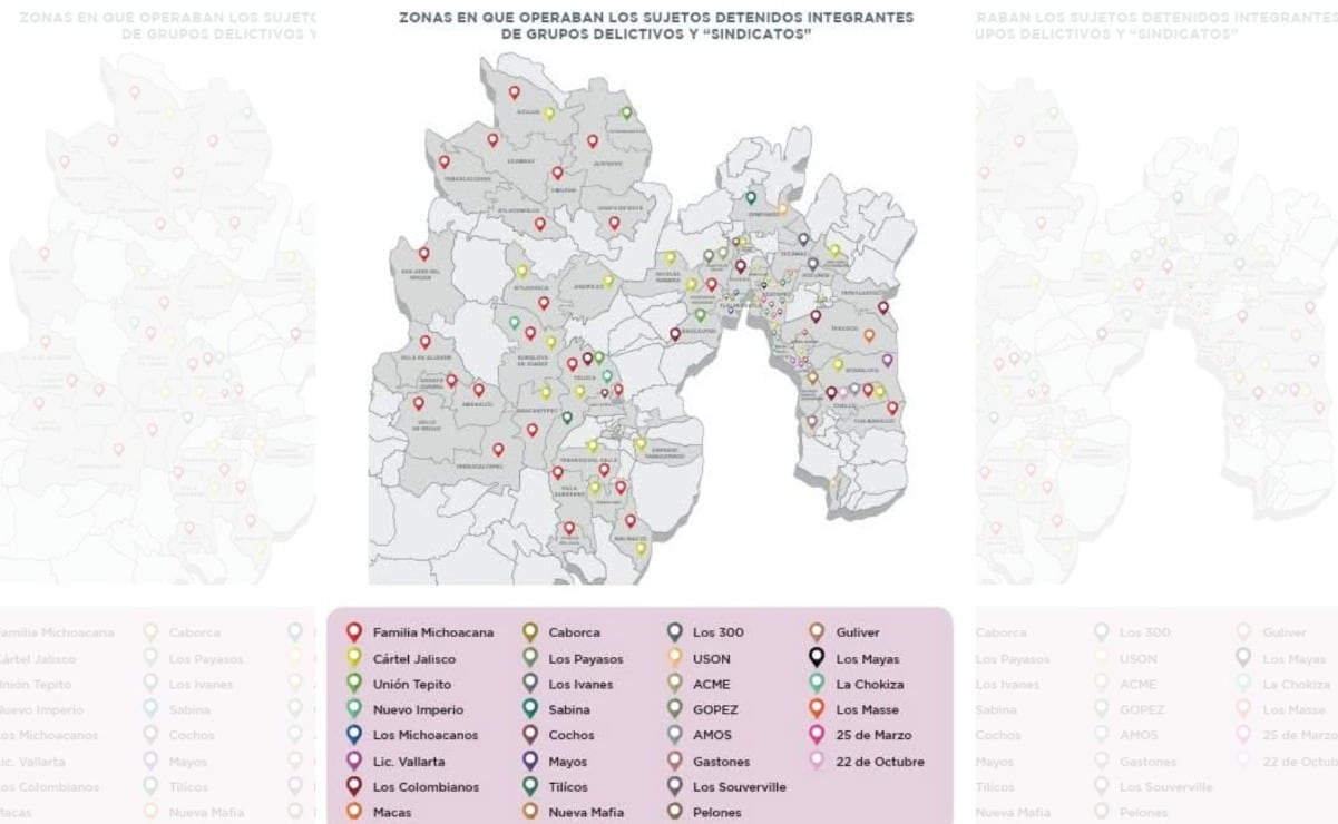 Entre los municipios donde opera el grupo delictivo se encuentra Atlacomulco, Jilotepec, Donato Guerra, Amanalco, Valle de Bravo, Zinacantepec, Almoloya de Juárez, Toluca, San Mateo Atenco, Tenancingo, Ixtapan de la Sal, Malinalco, Atizapán de Zaragoza, Chalco, Tlalmanalco, La Paz y Chimalhuacán. Foto. Especial