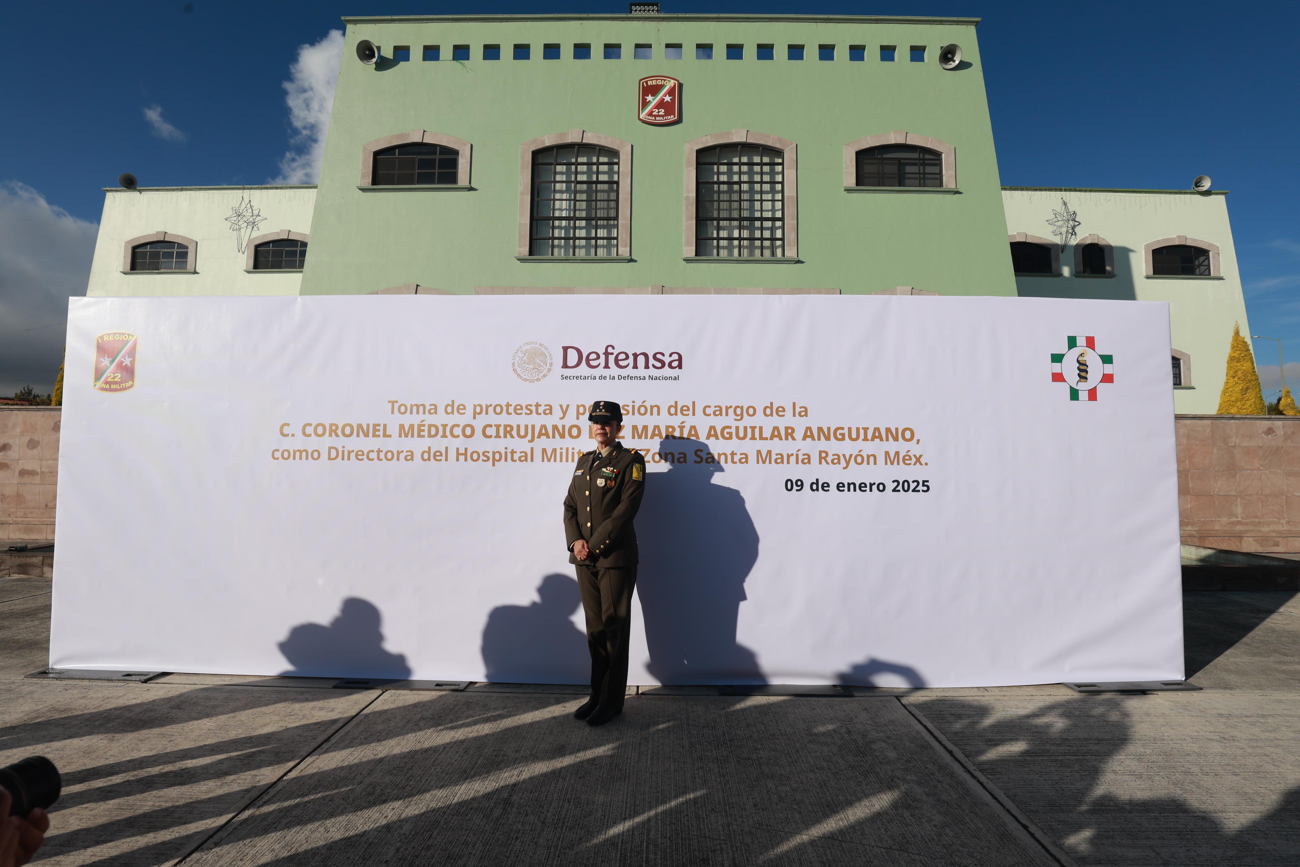 Luz María Aguilar Anguiano mencionó que se siente orgullosa de ser la primera directora del hospital militar. Foto: Alejandro Vargas