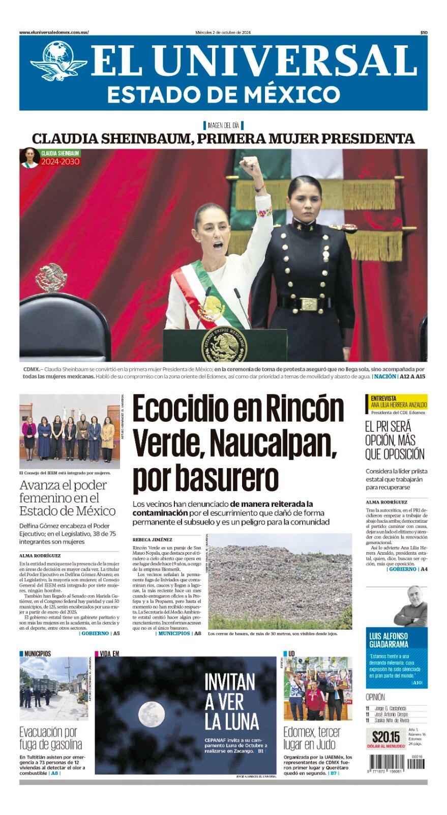Portada 2 de octubre del 2024