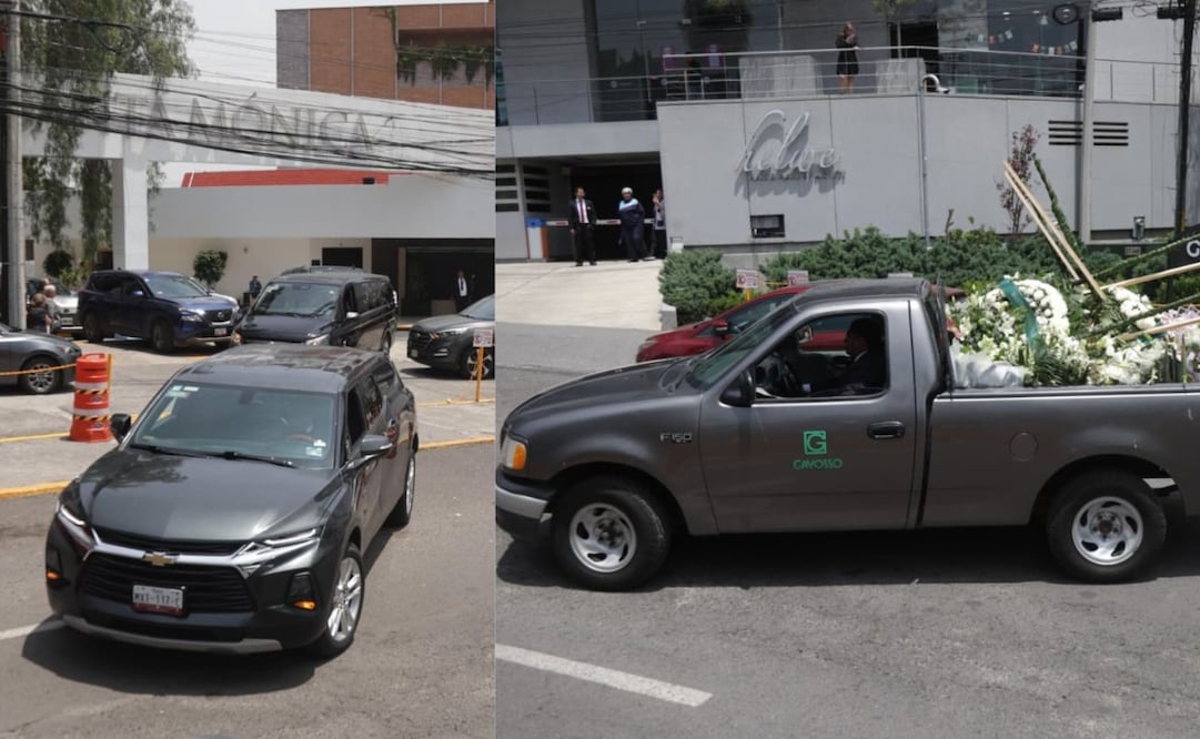 Cortejo fúnebre de Jonathan Meléndez y su familia avanza hacia Naucalpan. Foto Carlos Mejía