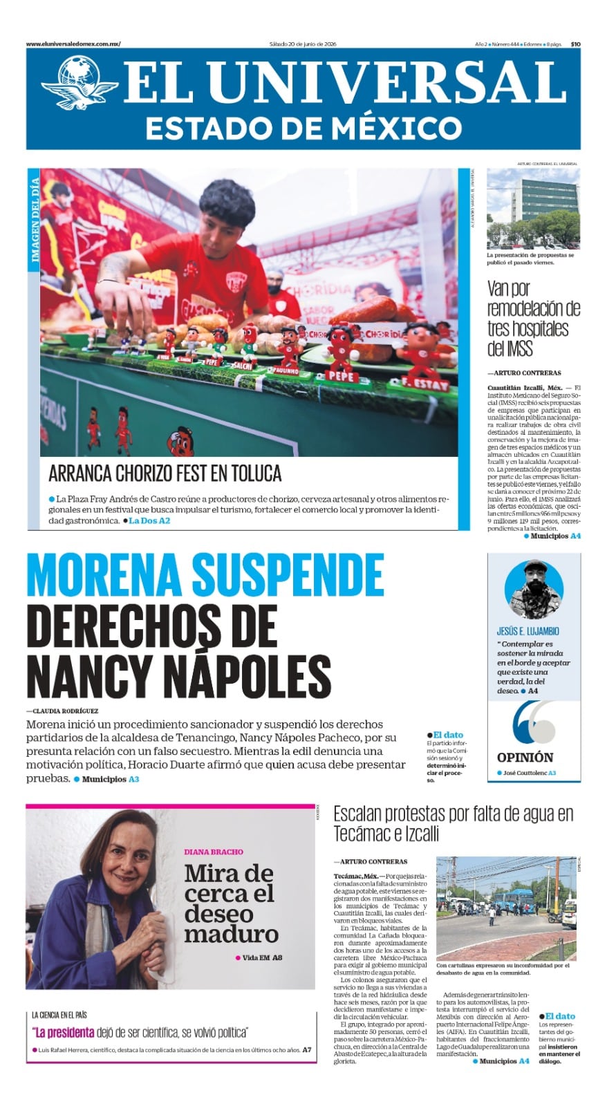 Portada del 20 de junio de 2026