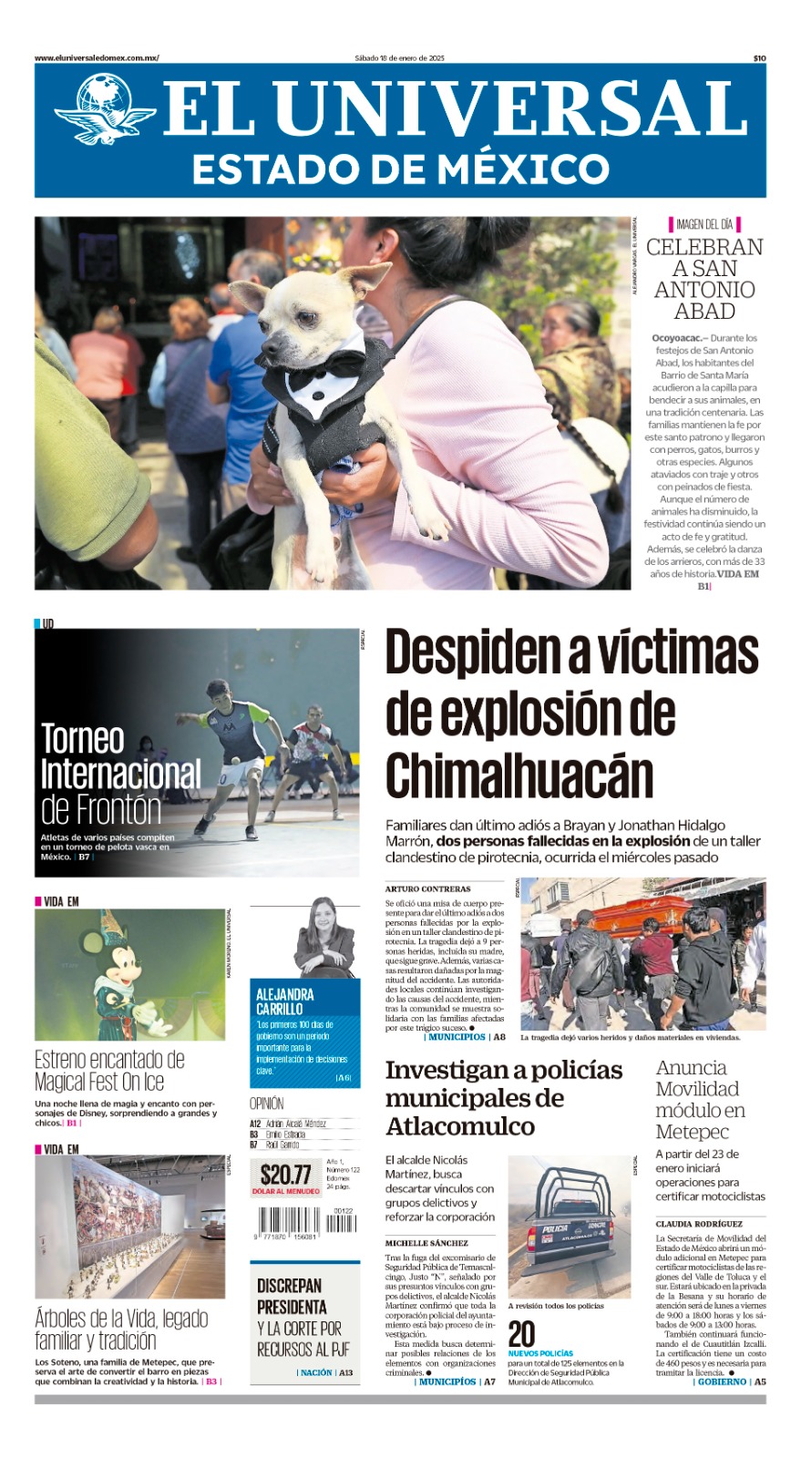 Portada 18 de enero 2025