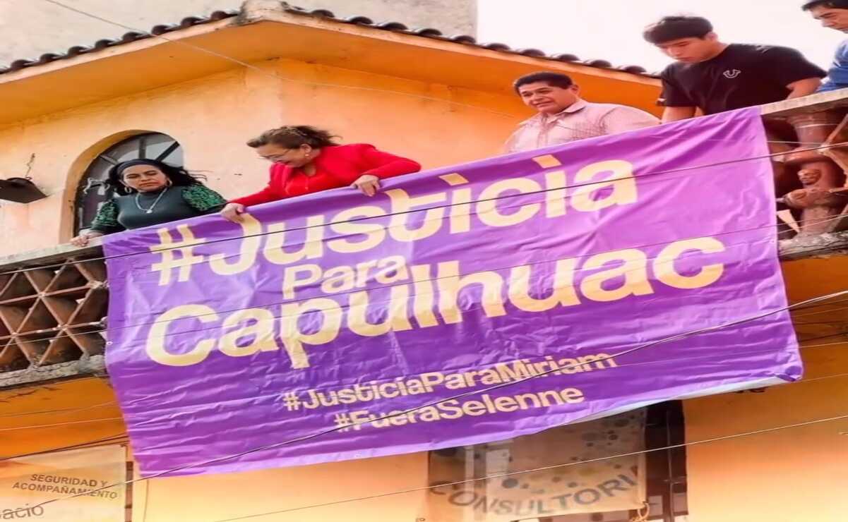 Los colonos han pedido en reiteradas ocasiones que la presidenta municipal Selene Hernández Herrera no regrese a dirigir el Ayuntamiento de Capulhuac. Foto: Especial