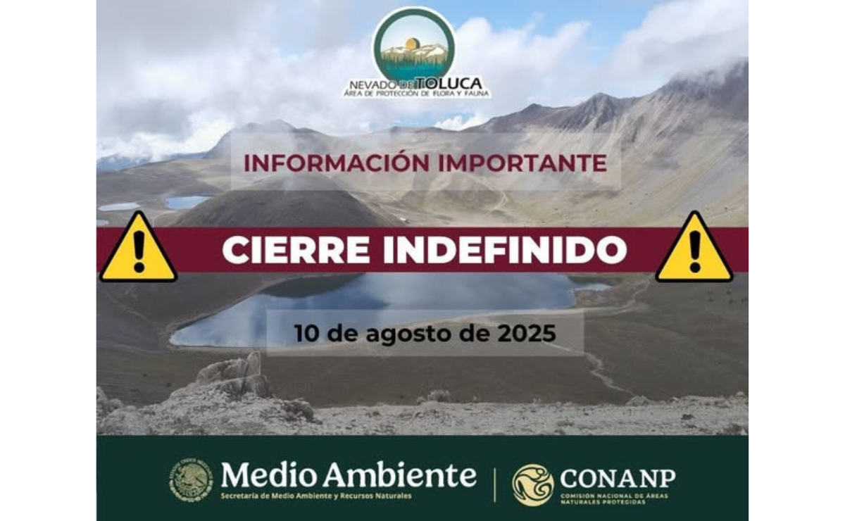 Nevado de Toluca: El icónico volcán cierra una vez más, sumándose a un historial de clausuras por seguridad. Foto: Especial