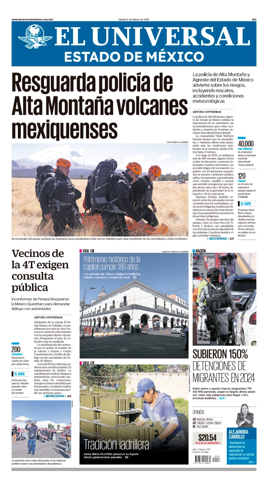 Portada Edomex 08 de febrero 2025