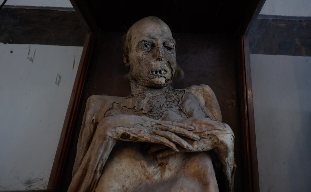 La momia de José Remigio Estrada, un testimonio de la historia de Almoloya de Juárez que sigue fascinando a generaciones Foto: Arturo Hernández