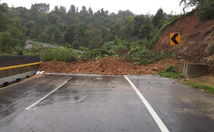 Cierran carretera por derrumbe en la autopista Tenango-Ixtapan