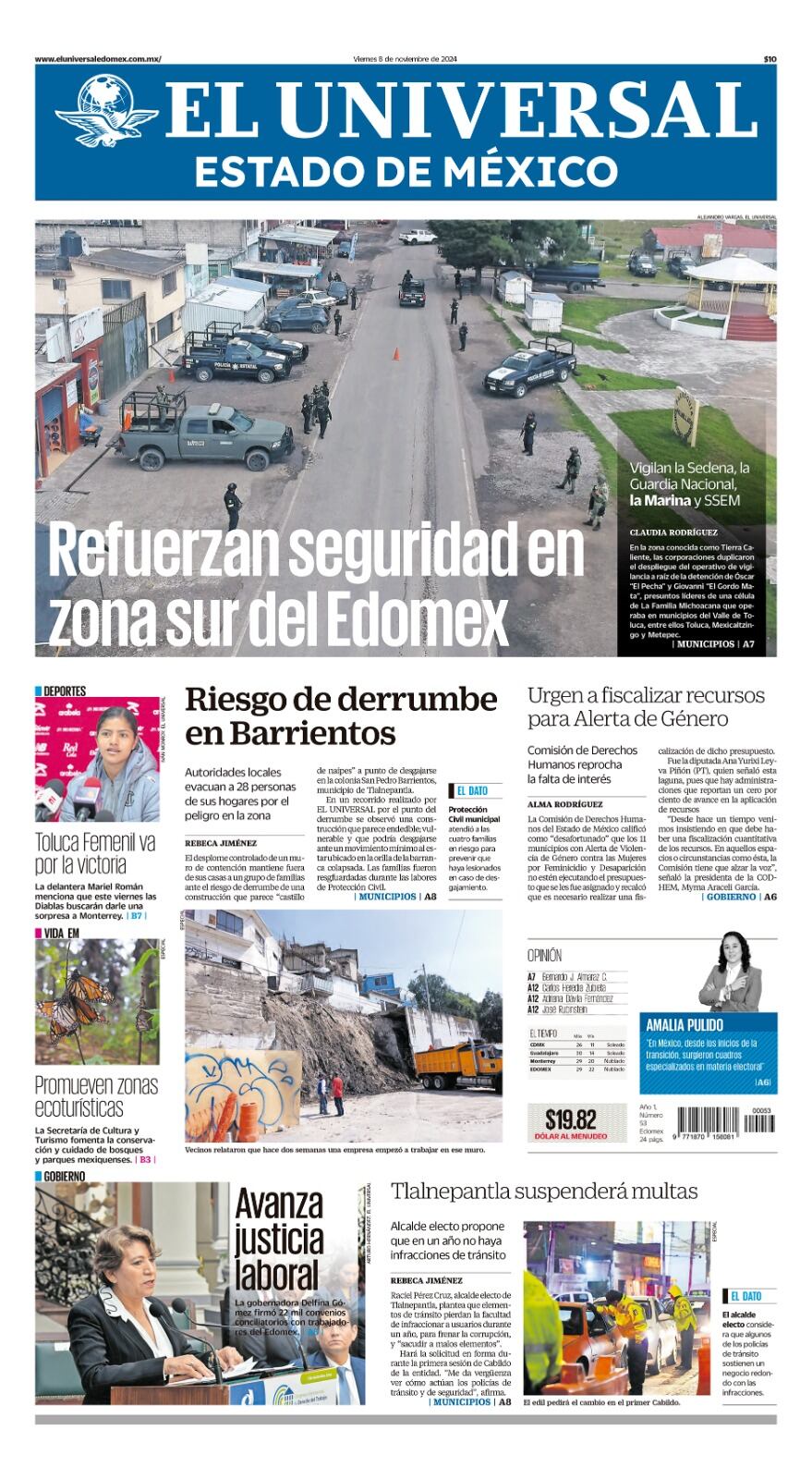 Portada Edomex 08 de noviembre