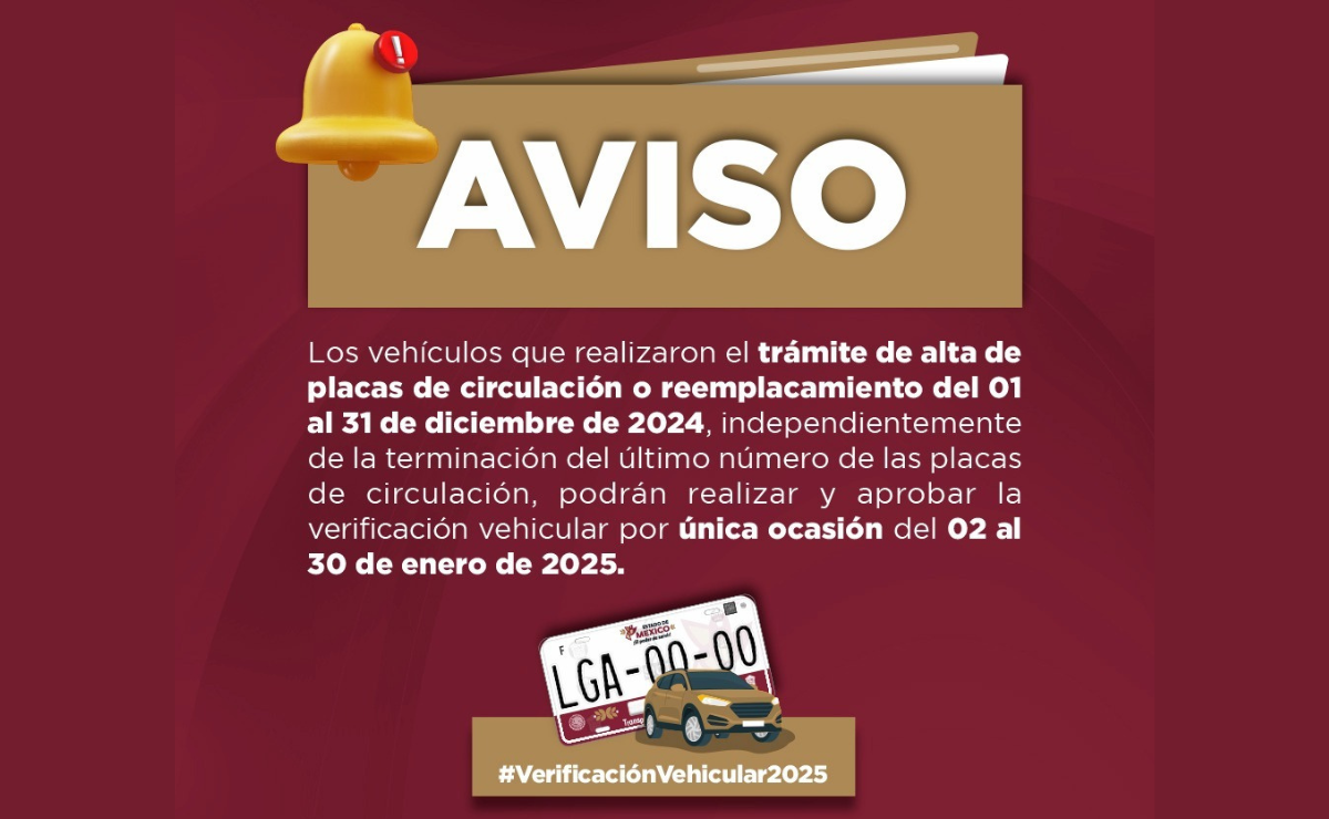 Automovilistas del Estado de México: ¡Tienen más tiempo para verificar sus vehículos! Foto: Especial