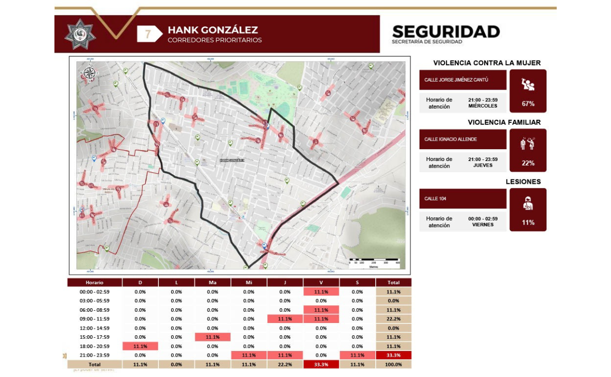 Secretaría de Seguridad de Edomex utiliza georreferenciación para identificar colonias con alta incidencia de violencia de género Foto: Especial