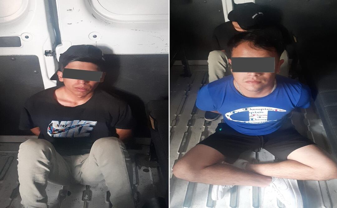 Los sujetos fueron detenidos tras un seguimiento por las cámaras de seguridad del C4 municipal y del C5 del Edomex. Foto: Especial