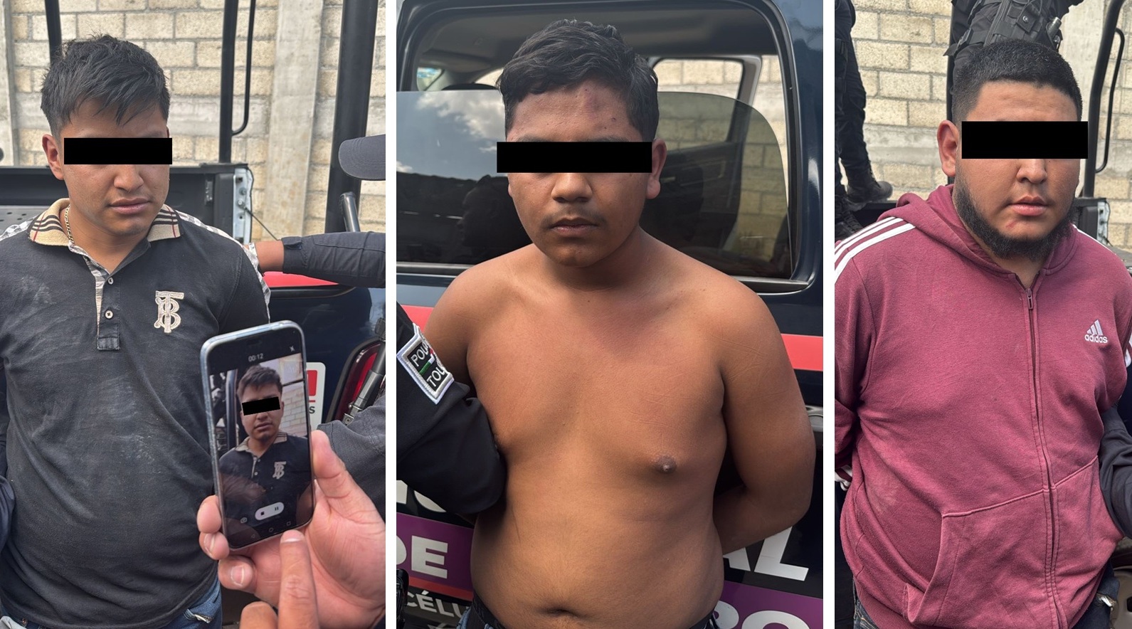Seis personas detenidas en Toluca, presuntamente vinculadas a secuestro, drogas y extorsión. Foto Especial
