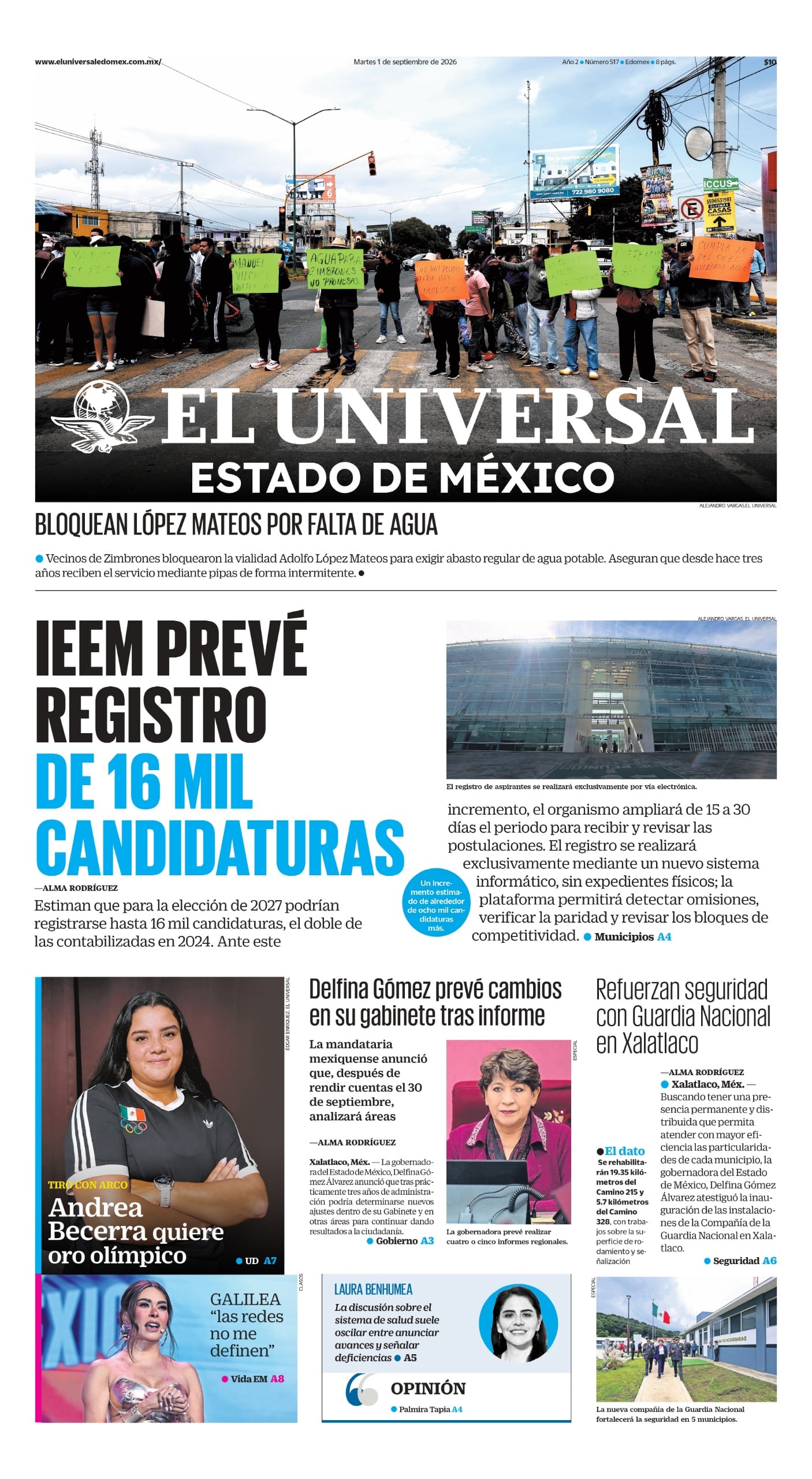 Portada 01 de septiembre de 2026