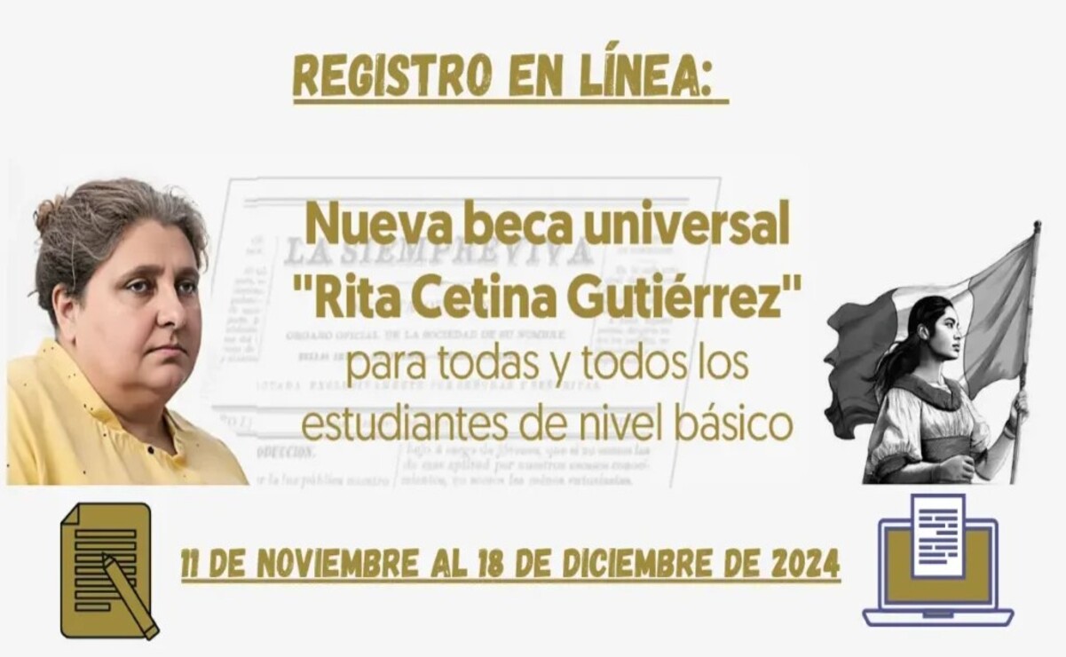 Beca Universal para Educación Básica Rita Cetina Gutiérrez. Foto: Especial.