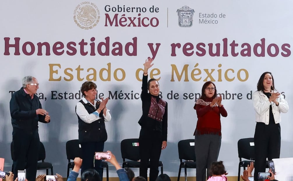 Claudia Sheinbaum gira del segundo informe de gobierno en el Edomex. Foto Alejandro Vargas / El Universal